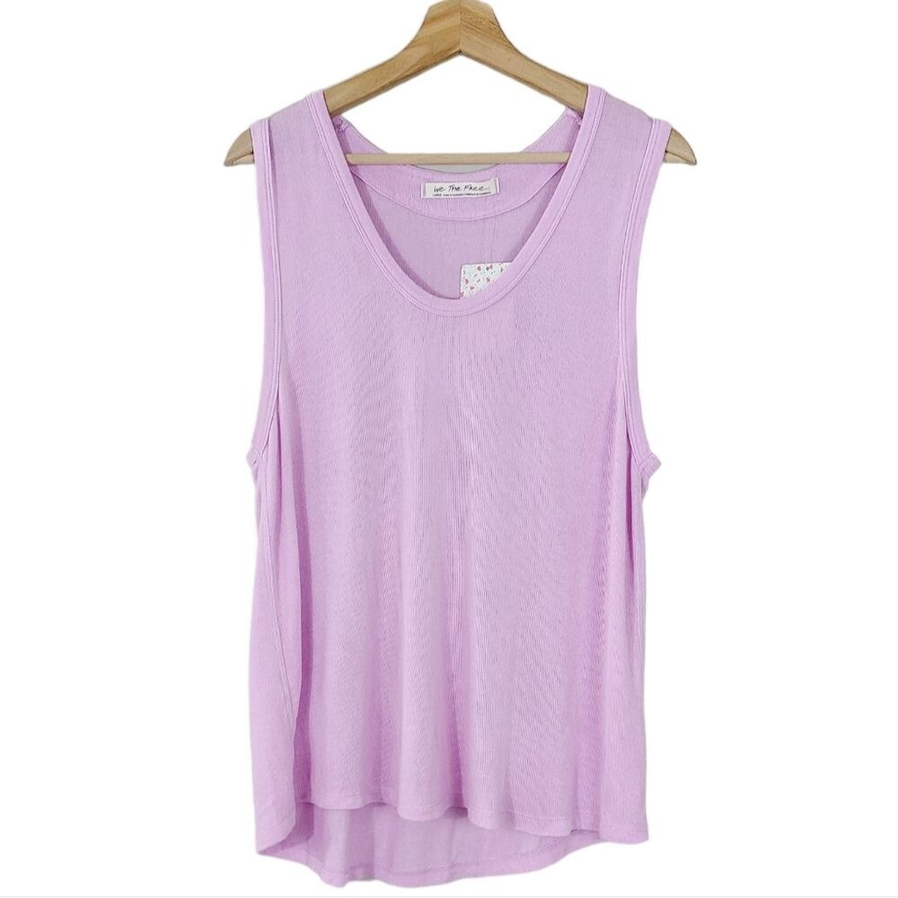 Free People Take The Plunge Orchid Light Purple Tank Top women size medium NWT